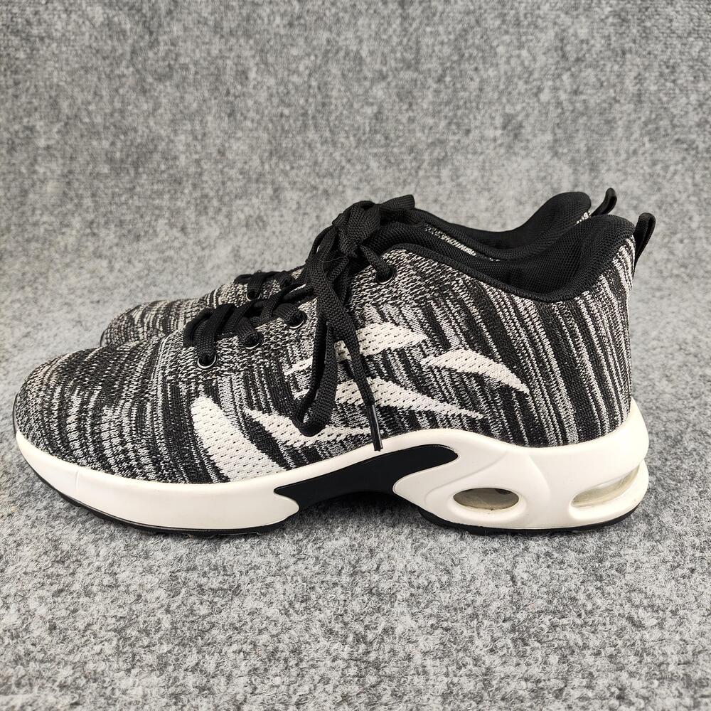 Mishansha Shoes Mens Size 9.5 Black Knit Mesh Running Walking Sneakers